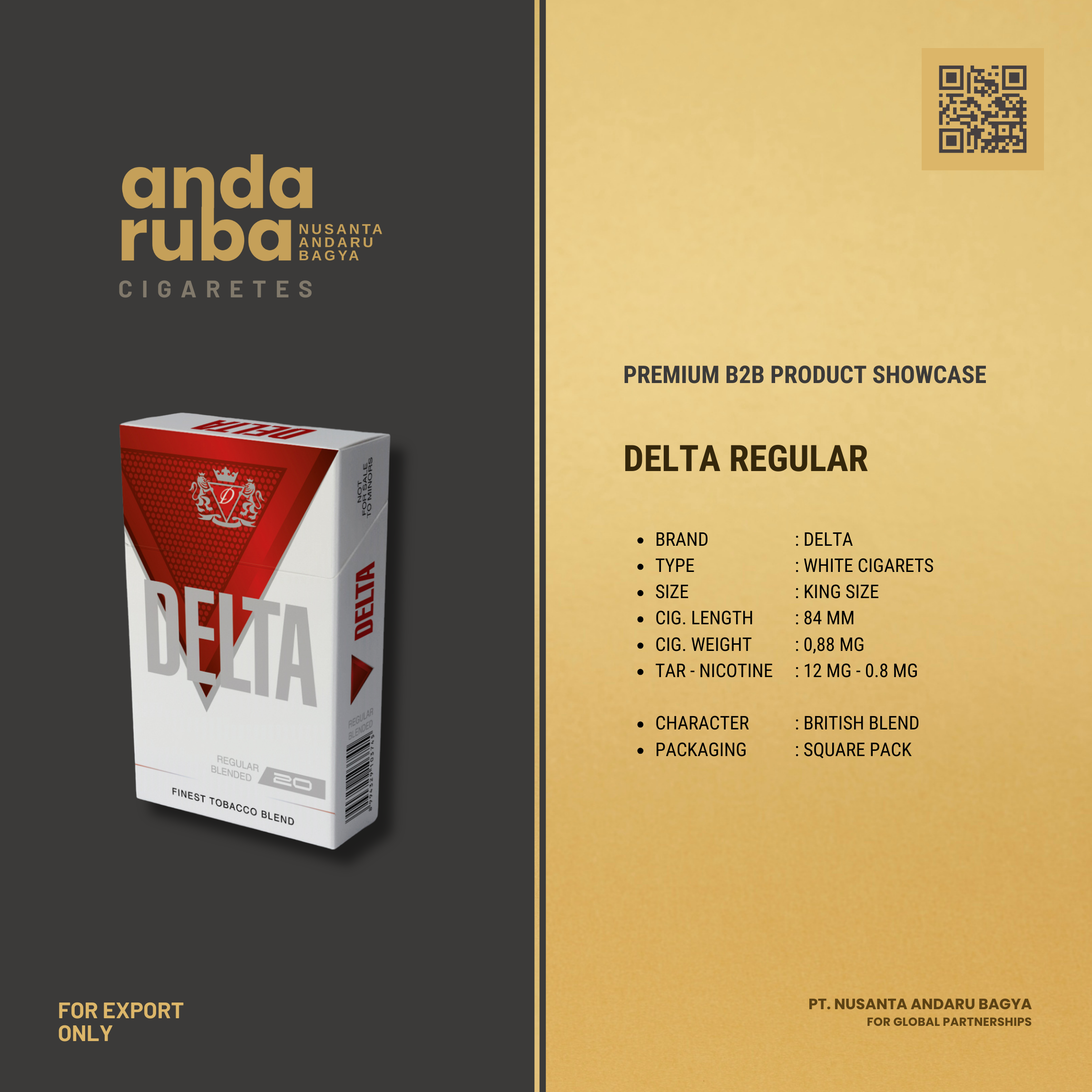 Delta Regular Cigarette - Red Blood Devil Series Red Blood Devil Series - Delta Regular Cigarette by Andaruba